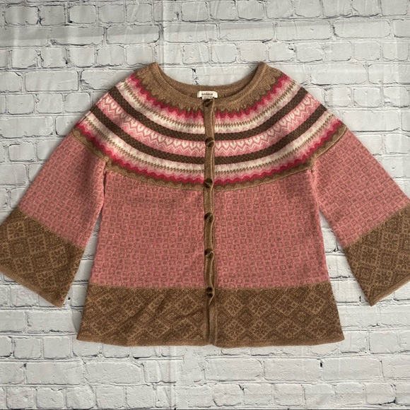 Sundance Sweaters - Sundance 100% Lambswool Sweater Button Down Cardigan Bell Sleeves Size M